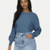 ONLY Пуловер Adaline 15226298 Син Relaxed Fit за Жени цена
