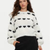 Pieces Пуловер Nove 17152014 Екрю Regular Fit за Жени цена