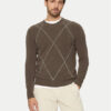 Sisley Пуловер 1QPST103W Кафяв Regular Fit за Мъже цена