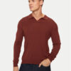 Sisley Пуловер 11BAS300J Червен Regular Fit за Мъже цена