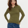 Vero Moda Пуловер Happiness 10317993 Зелен Slim Fit за Жени цена