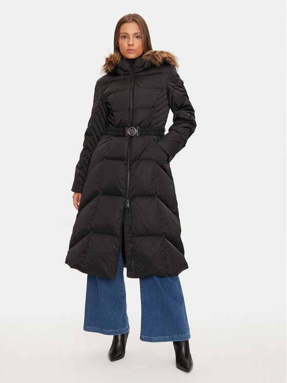 Guess Пухено яке New Olga W4BL41 WEX52 Черен Regular Fit за Жени цена