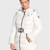TWINSET Пухено яке 222TP2203 Бял Regular Fit за Жени цена
