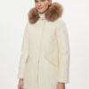 Woolrich Пухено яке Arctic Raccoon CFWWOU0538FRUT0001 Екрю Regular Fit за Жени цена