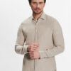 Calvin Klein Риза Linen Solid Slim Shirt K10K109286 Бежов Slim Fit за Мъже цена