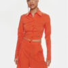 Patrizia Pepe Риза 2C1524/A23-R825 Оранжев Regular Fit за Жени цена