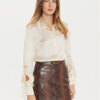 TWINSET Риза 242TP2477 Бежов Regular Fit за Жени цена