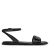 Calvin Klein Сандали Flat Sandal W/Ck Hw - Lth HW0HW02367 Черен за Жени цена
