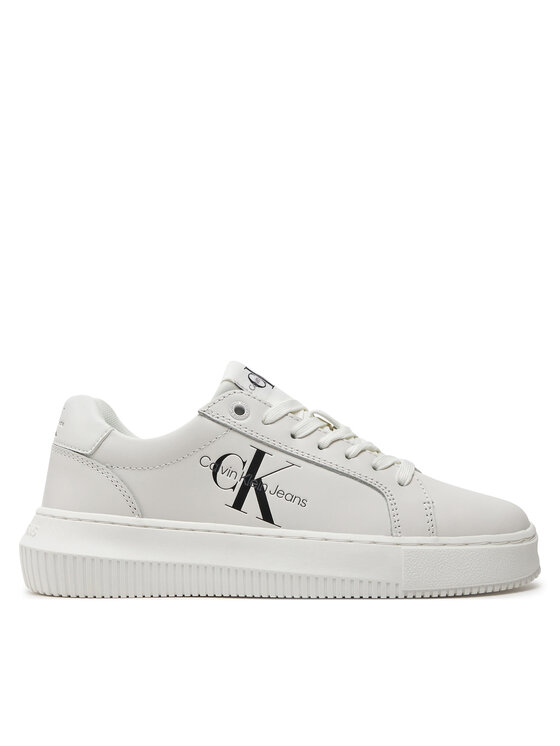 Calvin Klein Jeans Сникърси Chunky Cupsole Laceup Mon Lth Wn YW0YW00823 Бял за Жени цена