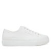 Calvin Klein Jeans Сникърси Vulc Flatform Low Mg Lth YW0YW01771 Бял за Жени цена