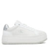 Calvin Klein Jeans Сникърси Bold Flatf Low Lace Mg YW0YW01766 Бял за Жени цена