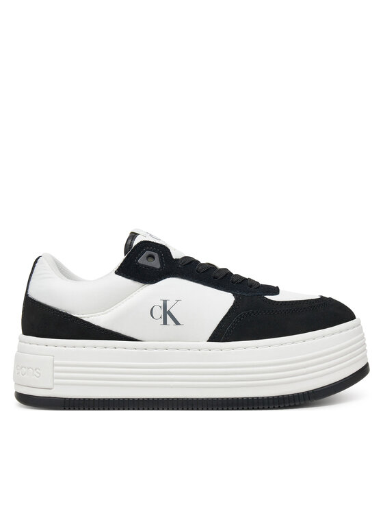 Calvin Klein Jeans Сникърси Bold Flatf Low Lace Mix YW0YW01742 Бял за Жени цена