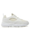 Calvin Klein Jeans Сникърси Retro Tennis Low Lace Mix Mg Mtr YW0YW01497 Екрю за Жени цена
