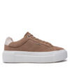 Calvin Klein Сникърси Flatform Cup Lace Up W/Ml HW0HW02282 Кафяв за Жени цена