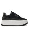 MICHAEL Michael Kors Сникърси Hayes Embellished Leather Sneaker 43F4HYFS1D Черен за Жени цена