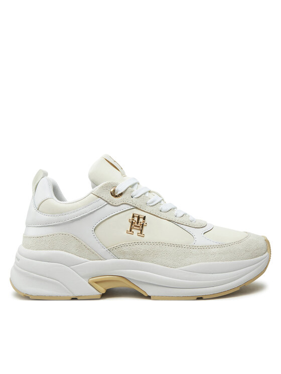 Tommy Hilfiger Сникърси Th Chunky Feminine Runner FW0FW08616 Екрю за Жени цена