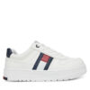 Tommy Hilfiger Сникърси Flag Low Cut Velcro Sneaker T3X9-33859-1355 M Бял за Момчета цена