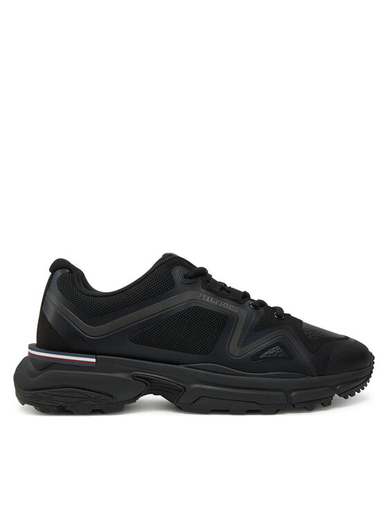 Tommy Hilfiger Сникърси M Runner Tech Knit Lth Mix FM0FM05344 Черен за Мъже цена