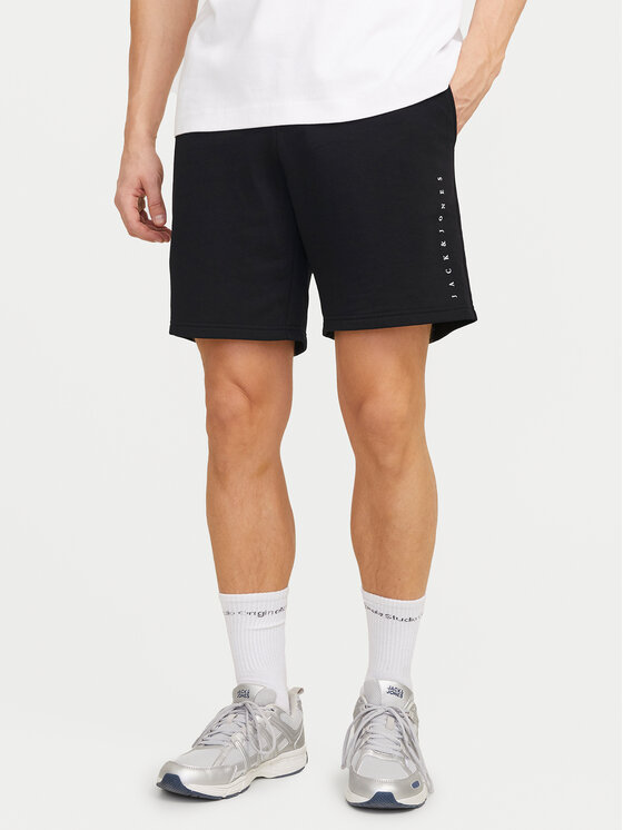 Jack&Jones Спортни шорти Gordon 12248831 Черен Regular Fit за Мъже цена