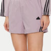 adidas Спортни шорти Future Icons 3-Stripes IS3615 Виолетов Relaxed Fit за Жени цена