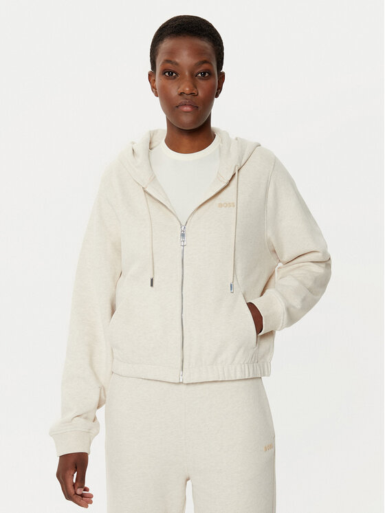 BOSS Суитшърт C_Emus 50531834 Бежов Regular Fit за Жени цена