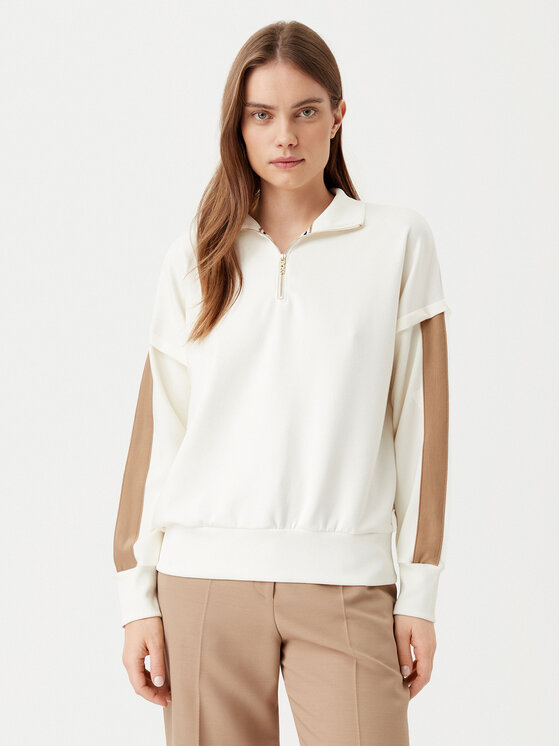 BOSS Суитшърт Dual 50535825 Екрю Relaxed Fit за Жени цена