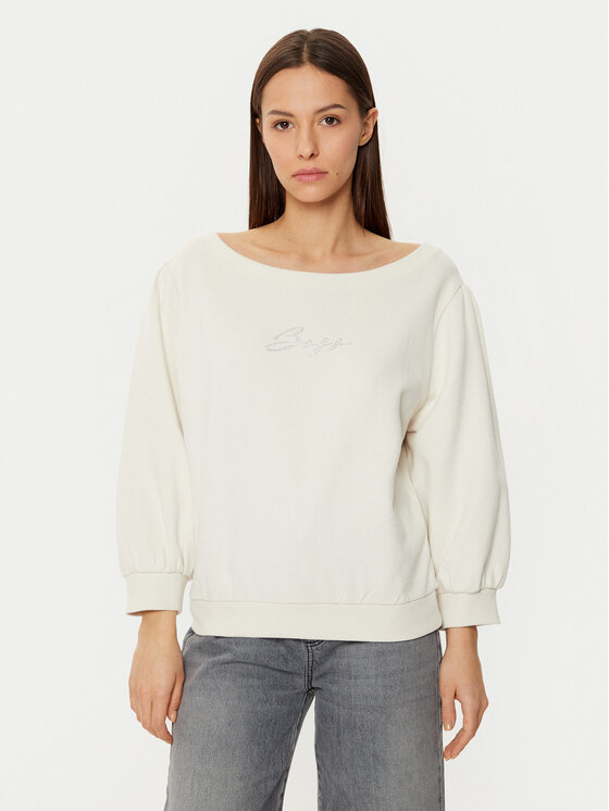 BOSS Суитшърт 50538987 Бял Relaxed Fit за Жени цена