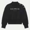 Balmain Суитшърт BV4A90-Z0081 Черен Regular Fit цвят на ниска цена