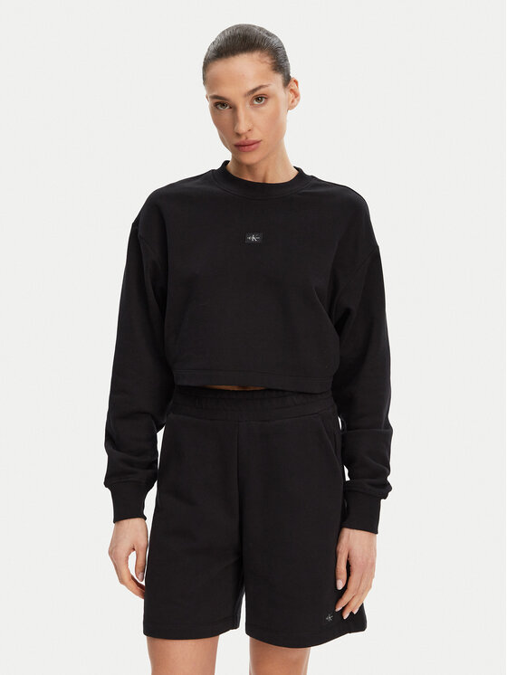 Calvin Klein Jeans Суитшърт J20J225370 Черен Regular Fit за Жени цена