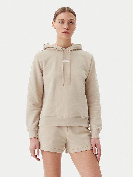 Calvin Klein Jeans Суитшърт Placed Institutional J20J225364 Бежов Regular Fit за Жени цена