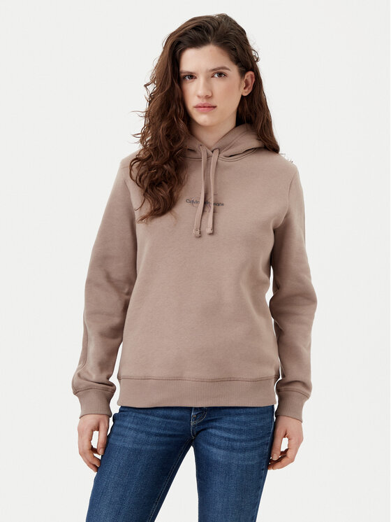 Calvin Klein Jeans Суитшърт Monologo J20J223536 Бежов Regular Fit за Жени цена