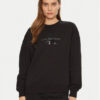 Calvin Klein Jeans Суитшърт Glossy Monologo J20J224724 Черен Regular Fit за Жени цена
