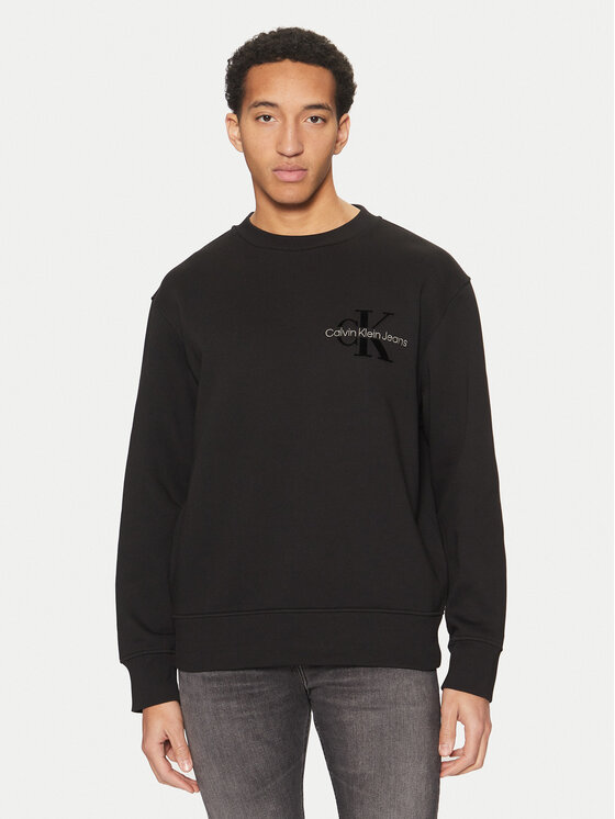 Calvin Klein Jeans Суитшърт Bristle Monologo J30J327105 Черен Regular Fit за Мъже цена