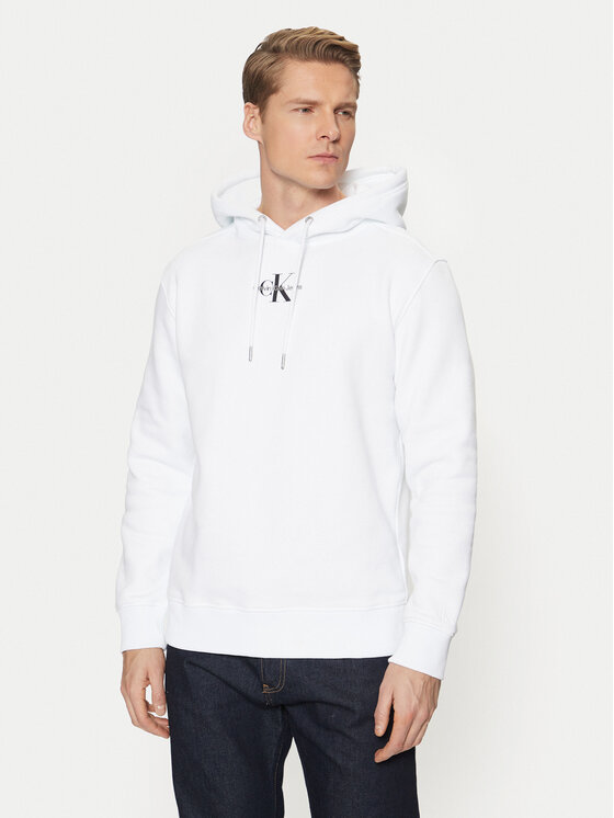 Calvin Klein Jeans Суитшърт J30J323749 Бял Regular Fit за Мъже цена