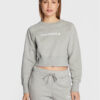 Converse Суитшърт Wordmark 10023716-A02 Сив Regular Fit за Жени цена