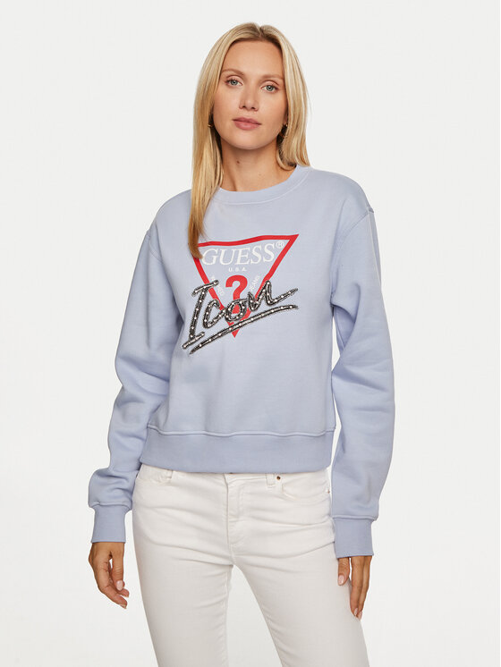 Guess Суитшърт W4YQ25 KB681 Розов Regular Fit за Жени цена