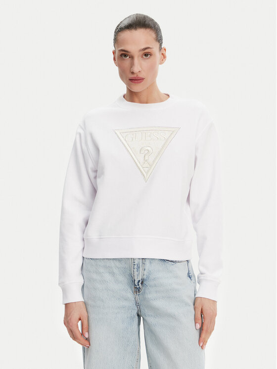 Guess Суитшърт W5GQ12KBKM0 Бял Regular Fit за Жени цена