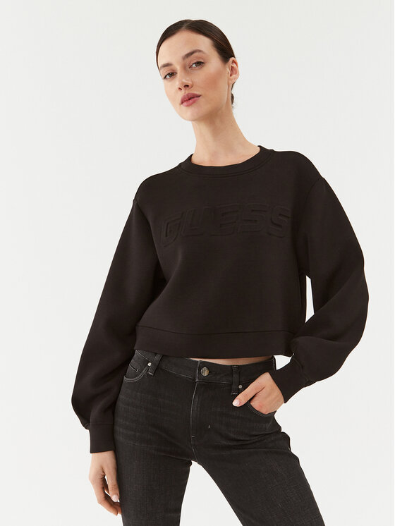 Guess Суитшърт Cindra V3BQ15 K7UW2 Черен Regular Fit за Жени цена