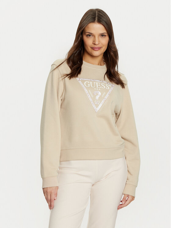 Guess Суитшърт W5RQ09 K8802 Бежов Regular Fit за Жени цена