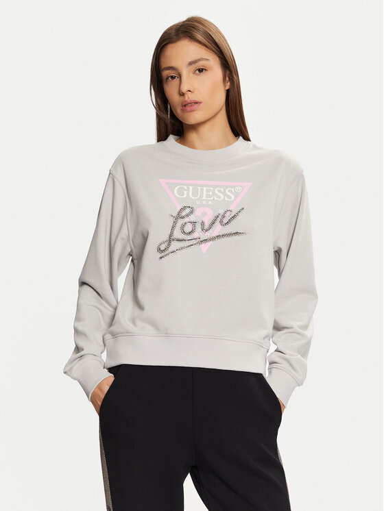 Guess Суитшърт W5RQ04 KB683 Сив Regular Fit за Жени цена
