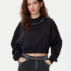 HUGO Суитшърт Dewita 50530446 Черен Oversize за Жени цена