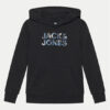 Jack & Jones Junior Суитшърт 12268859 Черен Relaxed Fit цвят на ниска цена