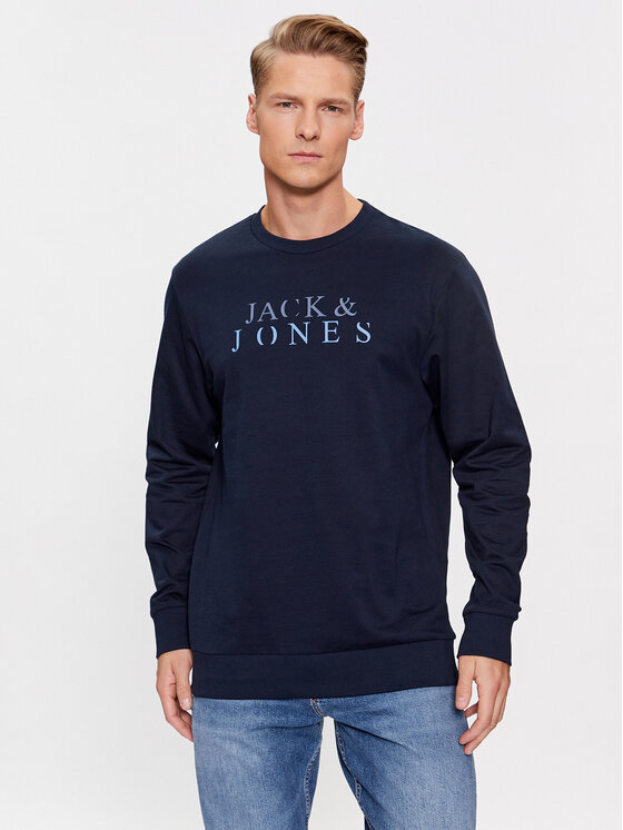 Jack&Jones Суитшърт 12244404 Тъмносин Standard Fit за Мъже цена