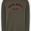 Miss Sixty Суитшърт 6L4TJ1740000 Каки Relaxed Fit за Жени цена