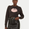 Pinko Суитшърт Tono 104111 A23Y Кафяв Regular Fit за Жени цена