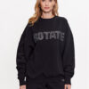 ROTATE Суитшърт Rhinestone Irisa 700187100 Черен Regular Fit за Жени цена