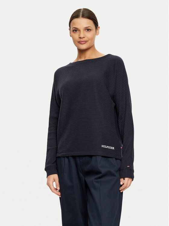 Tommy Hilfiger Суитшърт UW0UW05583 Тъмносин Regular Fit за Жени цена