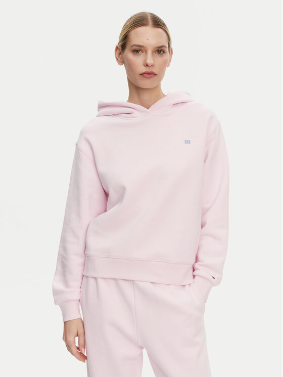 Tommy Hilfiger Суитшърт Contrast Flag WW0WW45979 Розов Regular Fit за Жени цена