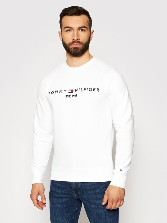 Tommy Hilfiger Суитшърт Logo MW0MW11596 Бял Regular Fit за Мъже цена