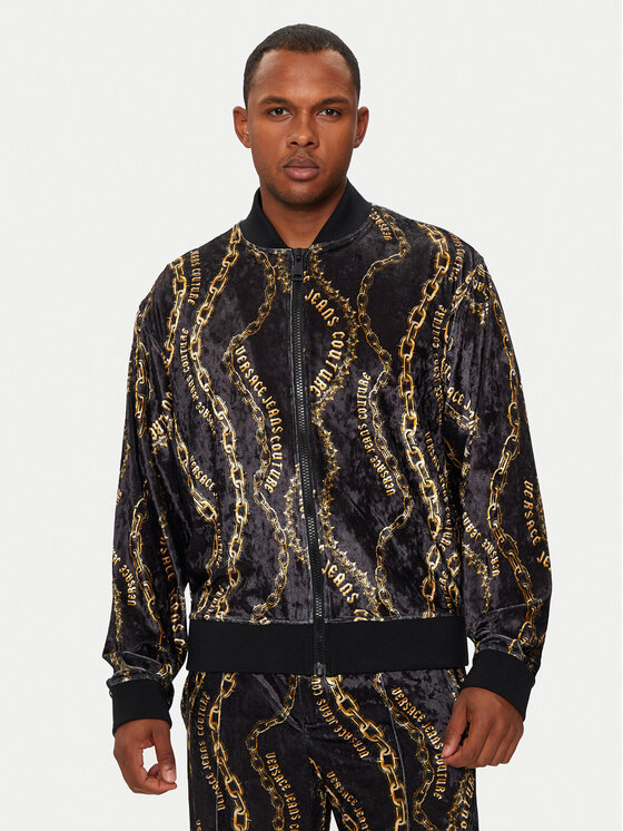 Versace Jeans Couture Суитшърт 77GAI300 JS367 Черен Regular Fit за Мъже цена